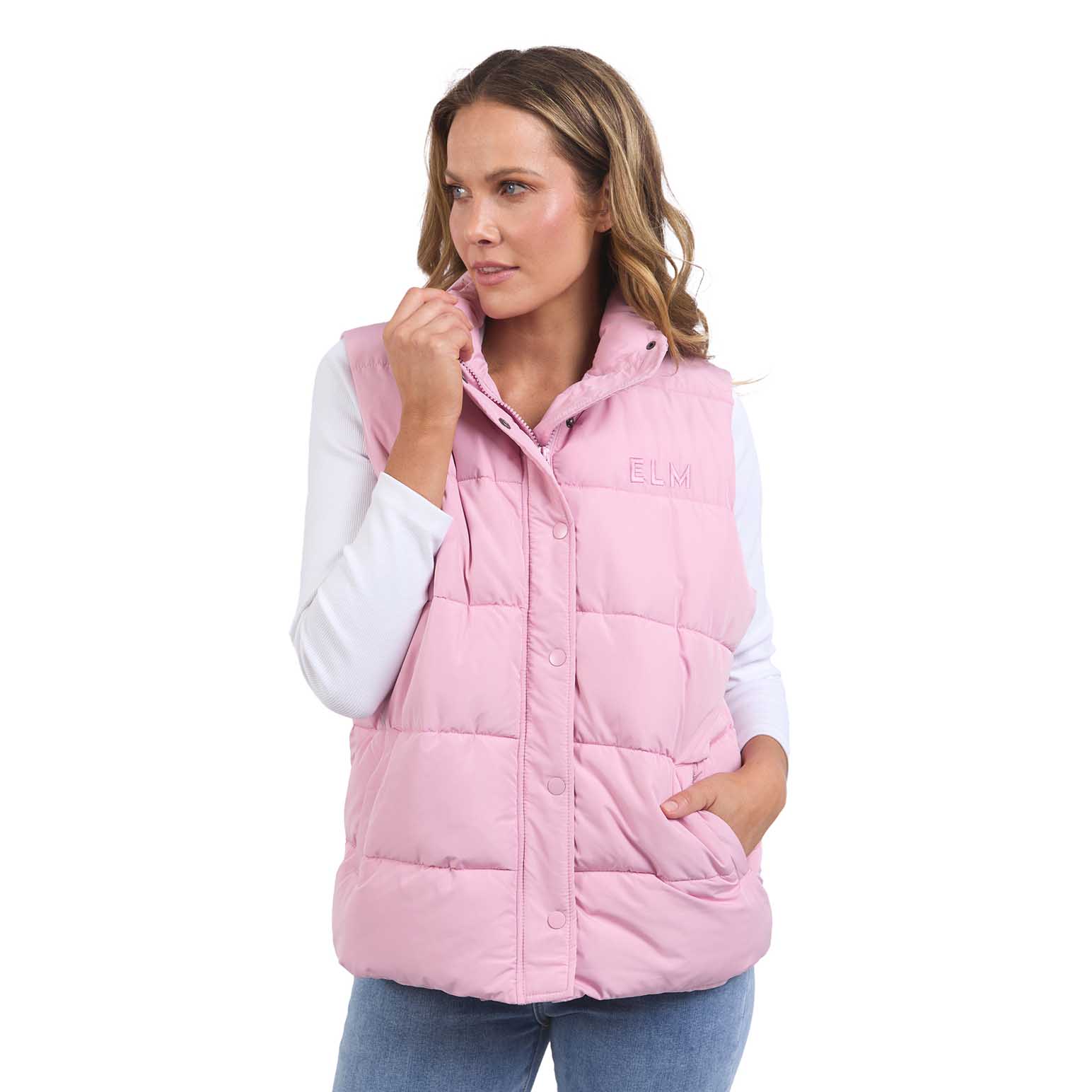 ELM Core Puffer Vest Soft Pink